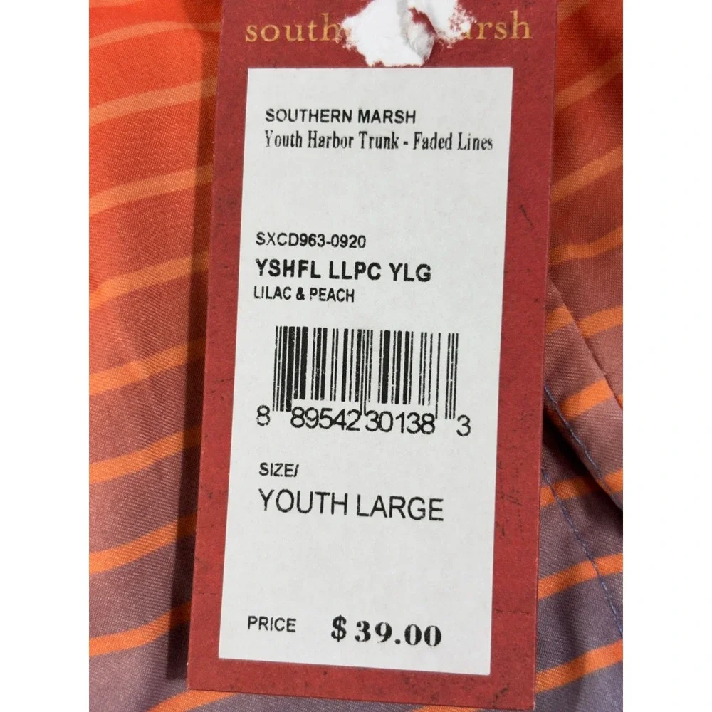 Southern Marsh NWT Boy's Faded Lines Swim Trunks Size Youth Large